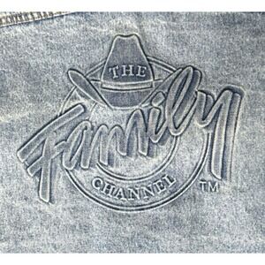 Tyca Denim Jacket Trucker The Family Channel TV Promo Rare Logo Vtg USA 90s L